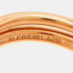 Pre Owned Cartier Juste Un Clou Diamonds 18k Rose Gold Ring Size 50
