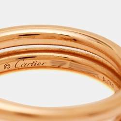 Pre Owned Cartier Juste Un Clou Diamonds 18k Rose Gold Ring Size 50