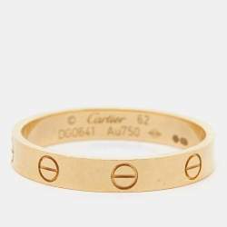 Cartier Love 18k Yellow Gold Wedding Band Ring Size 62