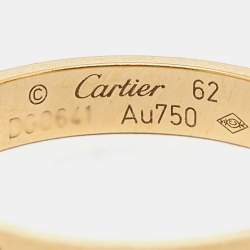 Cartier Love 18k Yellow Gold Wedding Band Ring Size 62