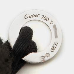 مملوكة مسبقًا Cartier Love Charity Diamonds 18k White Gold Adjustable Cord Bracelet