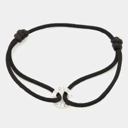 مملوكة مسبقًا Cartier Love Charity Diamonds 18k White Gold Adjustable Cord Bracelet