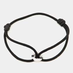 مملوكة مسبقًا Cartier Love Charity Diamonds 18k White Gold Adjustable Cord Bracelet