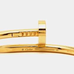 Pre Owned Cartier Juste Un Clou 18k Yellow Gold Bracelet 15