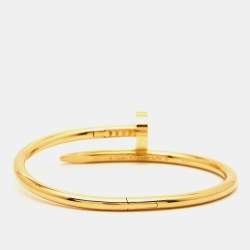 Pre Owned Cartier Juste Un Clou 18k Yellow Gold Bracelet 15
