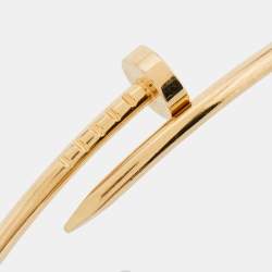 Pre Owned Cartier Juste Un Clou 18k Yellow Gold Small Model Bracelet 17
