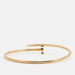 Pre Owned Cartier Juste Un Clou 18k Yellow Gold Small Model Bracelet 17