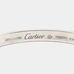 مملوكة مسبقًا Cartier Love 18k White Gold Bracelet 16