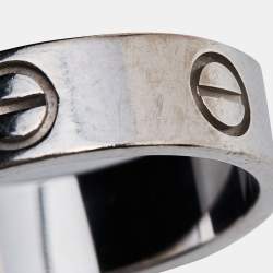 Pre Owned Cartier Love 18k White Gold Ring Size 54