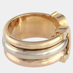 Pre Owned Cartier Trinity De Cartier 18K Yellow Rose and White Gold Ring EU 48