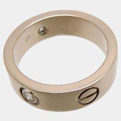 مملوكة مسبقًا Cartier Love Vintage 18K White Gold Diamond Ring EU 52
