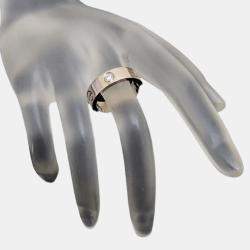 مملوكة مسبقًا Cartier Love Vintage 18K White Gold Diamond Ring EU 52