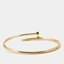 Pre Owned Cartier Juste Un Clou 18k Yellow Gold Small Model Bracelet 15