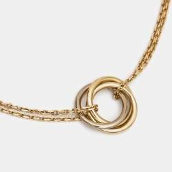 Pre Owned Cartier Trinity 18k Three Tone Gold Small Model Bracelet