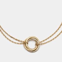 Pre Owned Cartier Trinity 18k Three Tone Gold Small Model Bracelet