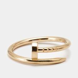 Pre Owned Cartier Juste Un Clou 18k Rose Gold Small Model Ring Size 53