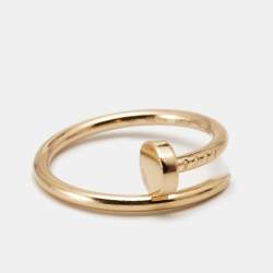 Pre Owned Cartier Juste Un Clou 18k Rose Gold Small Model Ring Size 53