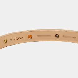 Pre Owned Cartier Love  Multi Gemstone 18k Rose Gold Bracelet 17