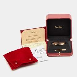 Pre Owned Cartier Love  Multi Gemstone 18k Rose Gold Bracelet 17