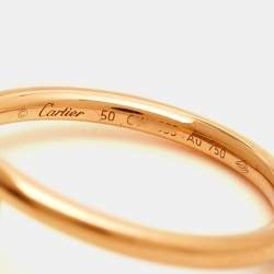 Pre Owned Cartier Juste Un Clou 18k Rose Gold Small Model Ring Size 50