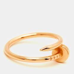 Pre Owned Cartier Juste Un Clou 18k Rose Gold Small Model Ring Size 50