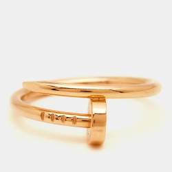 Pre Owned Cartier Juste Un Clou 18k Rose Gold Small Model Ring Size 50