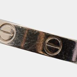 Pre Owned Cartier Love 18k White Gold Wedding Band Ring Size 55