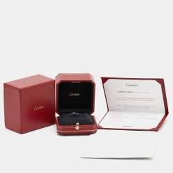 Pre Owned Cartier Love 18k White Gold Wedding Band Ring Size 55