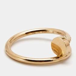 Pre Owned Cartier Juste Un Clou 18k Rose Gold Small Model Ring Size 51