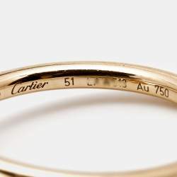 Pre Owned Cartier Juste Un Clou 18k Rose Gold Small Model Ring Size 51