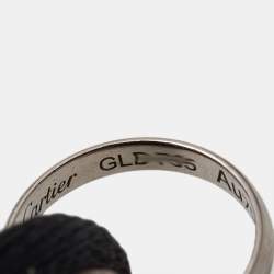 Pre Owned Cartier Trinity Ceramic 18k White Gold Adjustable Cord Bracelet