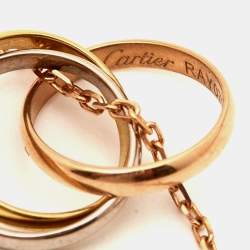 Pre Owned Cartier Trinity 18k Three Tone Gold Necklace