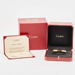 Pre Owned Cartier Love 18K Yellow Gold Open Cuff Bracelet 17