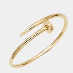 Pre Owned Cartier Juste Un Clou 18k Yellow Gold Bracelet 16