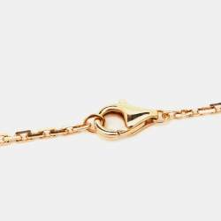 Pre Owned Cartier Love 3 Diamond 18K Rose Gold Pendant Necklace