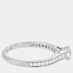 Pre Owned Cartier 1895 Solitaire Platinum Diamond Ring EU 56