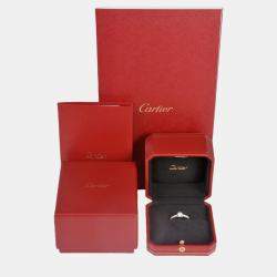 Pre Owned Cartier 1895 Solitaire Platinum Diamond Ring EU 56
