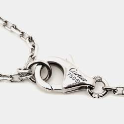 Pre Owned Cartier d'Amour Diamond 18k White Gold Small Model Bracelet