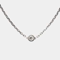 Pre Owned Cartier d'Amour Diamond 18k White Gold Small Model Bracelet