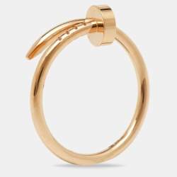Pre Owned Cartier Juste Un Clou 18k Rose Gold Small Model Ring Size 53