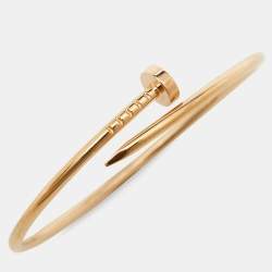 Pre Owned Cartier Juste Un Clou 18k Rose Gold Small Model Bracelet 15