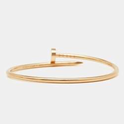 Pre Owned Cartier Juste Un Clou 18k Rose Gold Small Model Bracelet 15