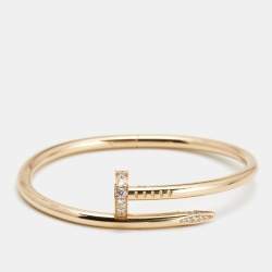 مملوكة مسبقًا Cartier Juste Un Clou Diamonds 18k Rose Gold Bracelet 15