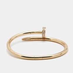 مملوكة مسبقًا Cartier Juste Un Clou Diamonds 18k Rose Gold Bracelet 15