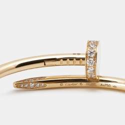 مملوكة مسبقًا Cartier Juste Un Clou Diamonds 18k Rose Gold Bracelet 15