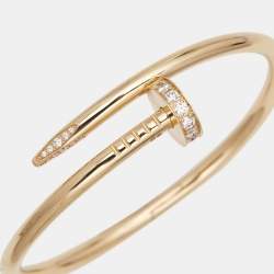 مملوكة مسبقًا Cartier Juste Un Clou Diamonds 18k Rose Gold Bracelet 15