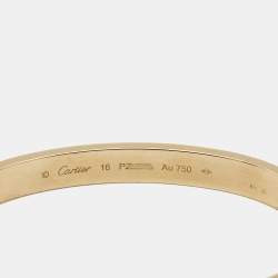 Pre Owned Cartier Love 18k Yellow Gold Bracelet 16