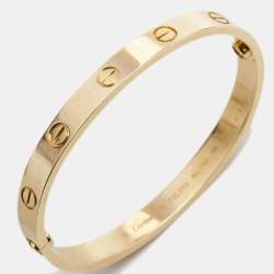 Pre Owned Cartier Love 18k Yellow Gold Bracelet 16