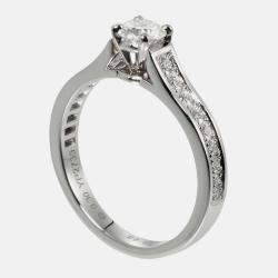 مملوكة مسبقًا Cartier Solitaire 1895 Platinum Diamond Ring EU 48