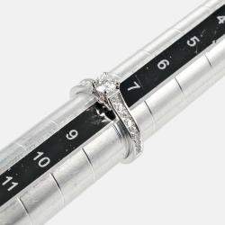 مملوكة مسبقًا Cartier Solitaire 1895 Platinum Diamond Ring EU 48